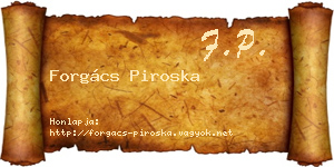 Forgács Piroska névjegykártya